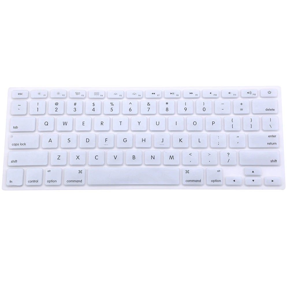 ที่คลุมคีย์บอร์ดซิลิโคนนิ่มยืดหยุ่นล้างทำความสะอาดได้ทุกวันกันน้ำทนทานบางพิเศษเหมาะสำหรับงานออฟฟิศในบ้าน MacBook