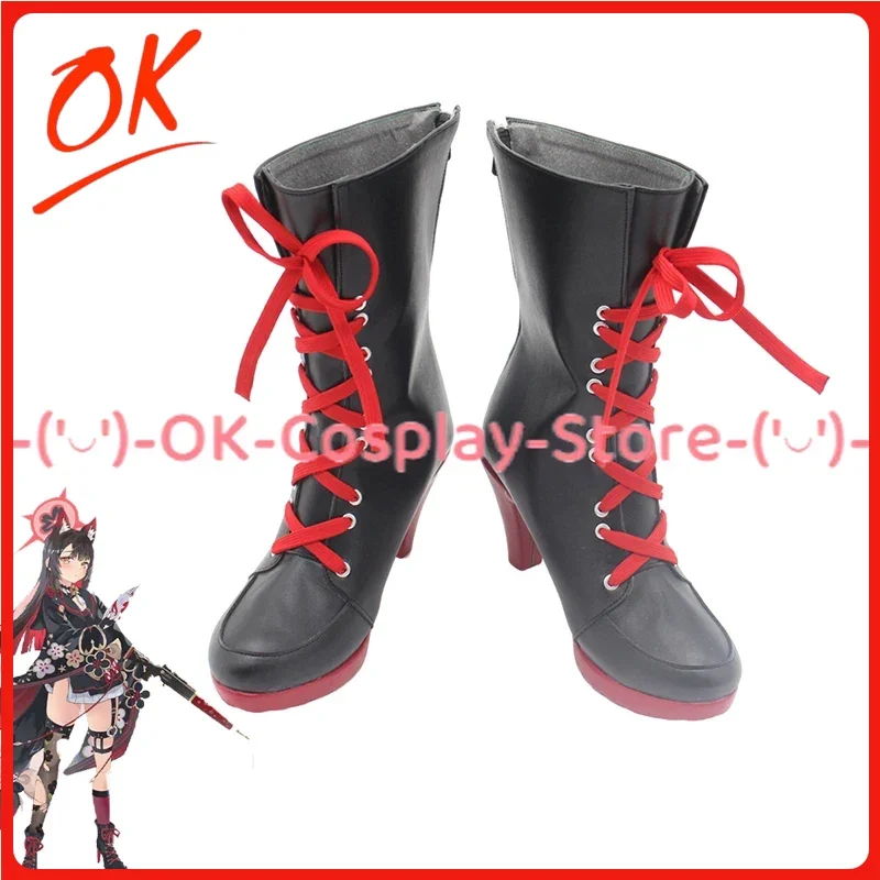 

[Customized] Kosaka Wakamo Cosplay Shoes Game Blue Archive Anime Roleplay Prop Halloween Carnival Party PU Leather Boots