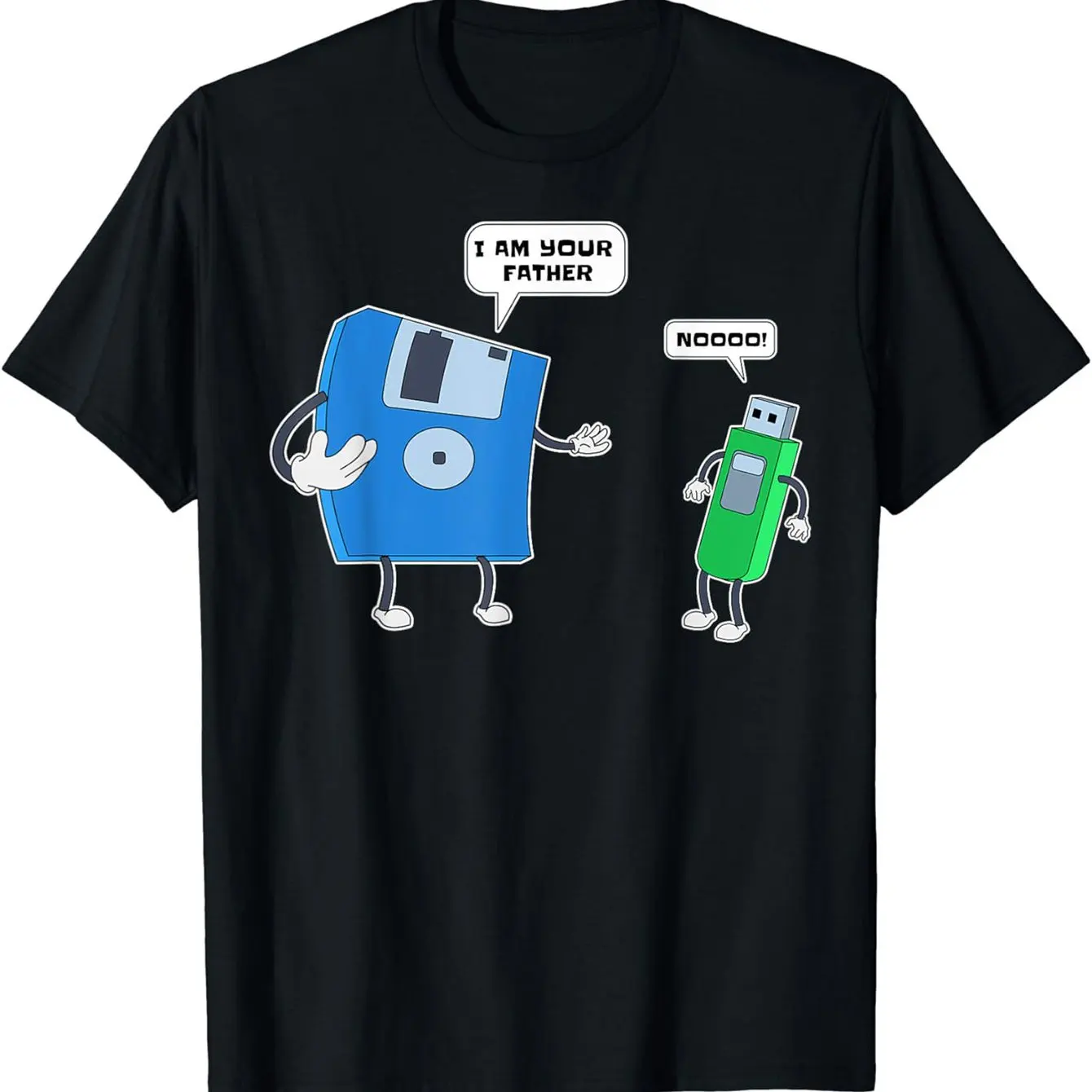 Father Son Floppy Disk Engineer Graphic Tee Casual Round Neck T-shirt for Man Comfortable Breathable Summer