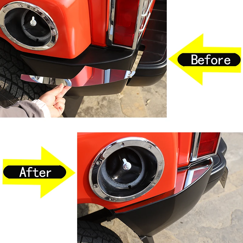 

For 2005-2009 Hummer H3 stainless steel car styling car tailgate corner guard decorative plate sticker car exterior accessories