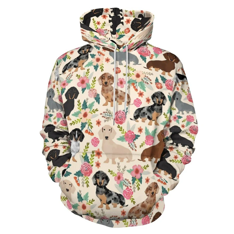 Fashion 3D dicetak anjing bebek Hoodie untuk pria wanita Harajuku lengan panjang kaus keren Streetwear pullover pakaian anak-anak