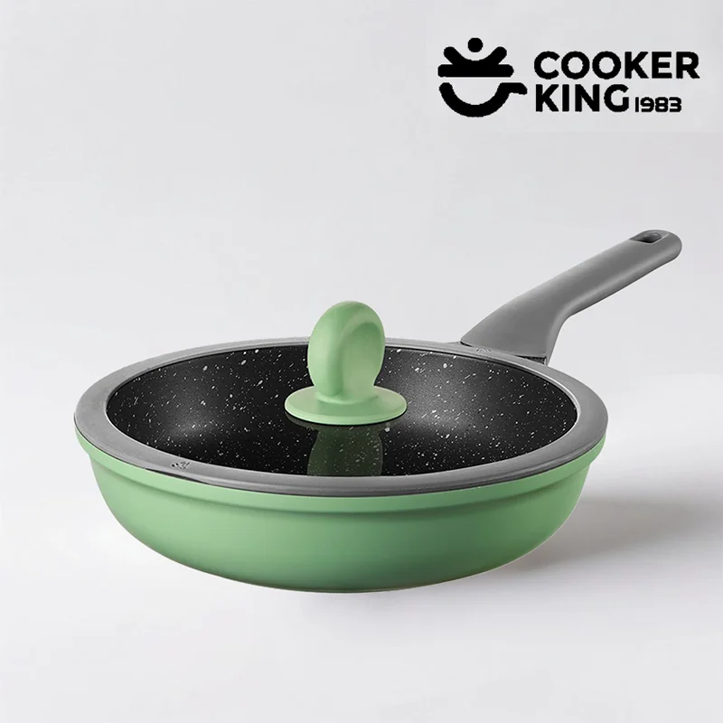 

COOKER KING 28 см сковорода с антипригарным покрытием из алюминиевого сплава, домашняя многофункциональная сковорода, горшок для жареного риса, легкий кемпинг