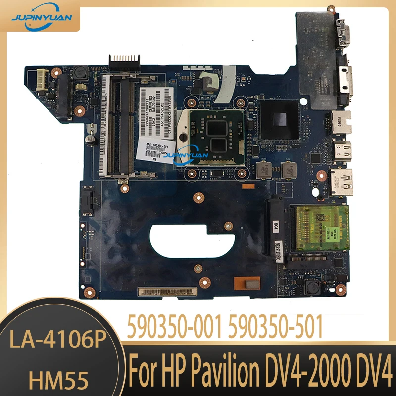 

Laptop Motherboard For HP Pavilion DV4-2000 DV4 Mainboard 590350-001 590350-501 NAL70 LA-4106P HM55