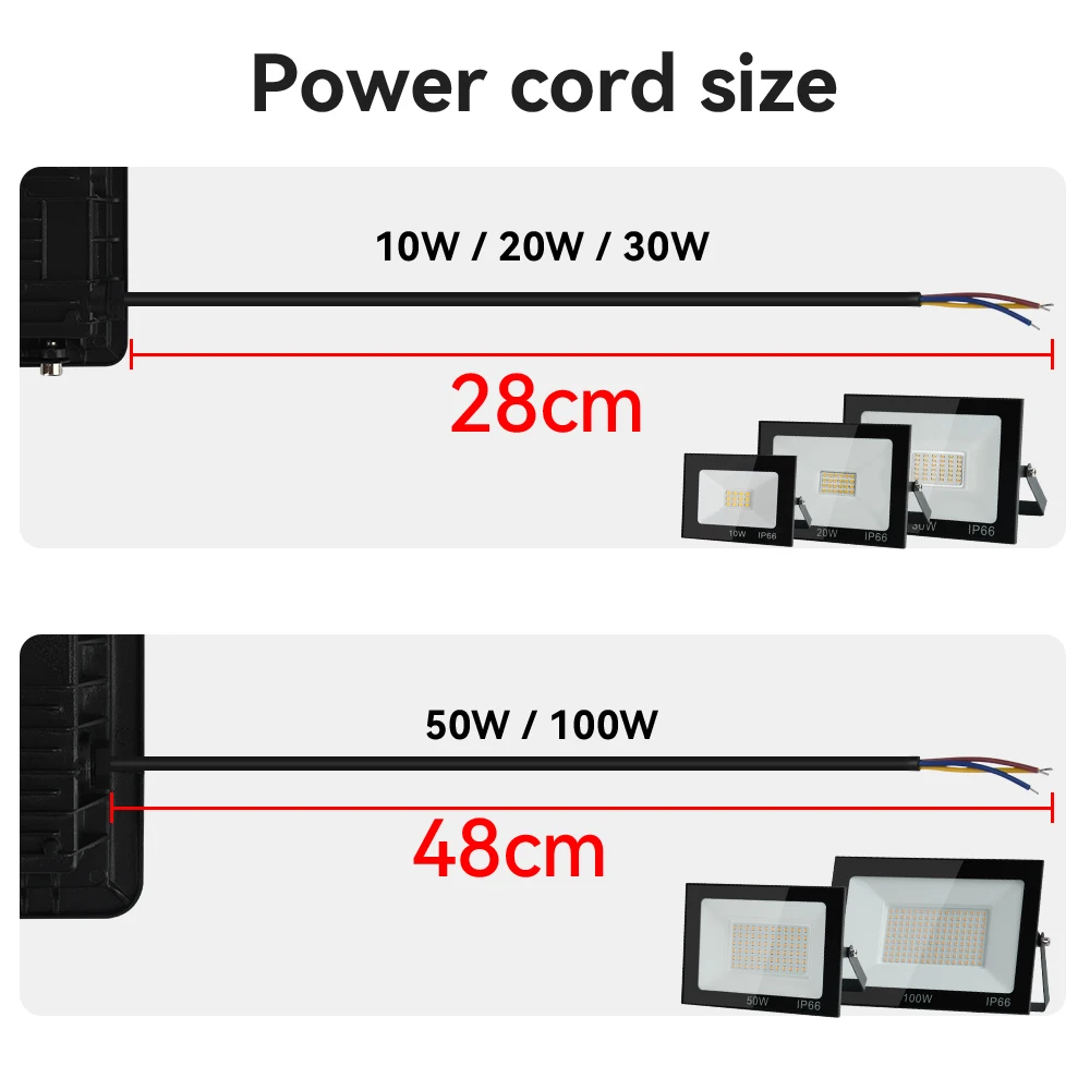 LED Floodlight AC220V Outdoor Lighting 200W Exterior Lighting Floodlight 100W Garden Lighting