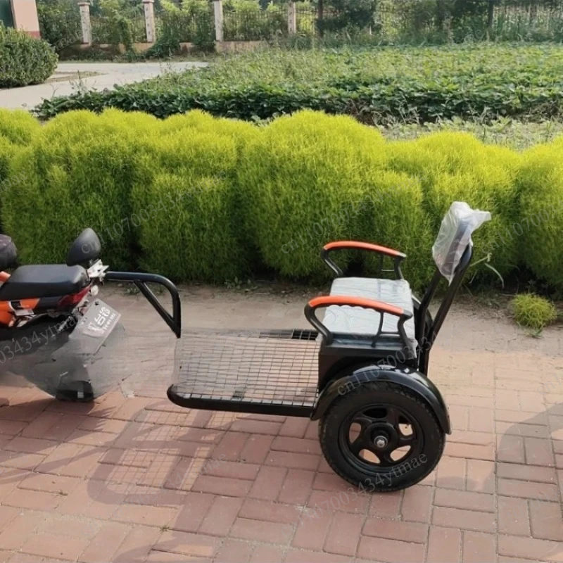 Rear Mounted Pet Trailer Self-propelled Electric Motorcycle Outdoor Travel Load Riding Trailer