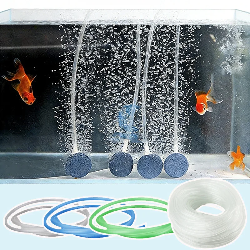 

Clear Silicone Aquarium Air Tube Oxygen Pump Hose for Fish Tank Pond Aquarium Accessories Safe Flexible Kink Resistant Air Line
