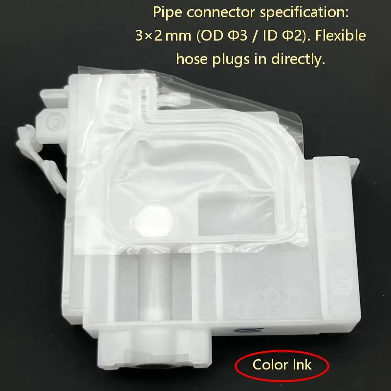 Ink Damper Ink Cartridge Filter, OD3mm‑ID2mm Direct Plug Ink Tube, For Epson L800 L805 L1800, Dye & Pigment Color Ink