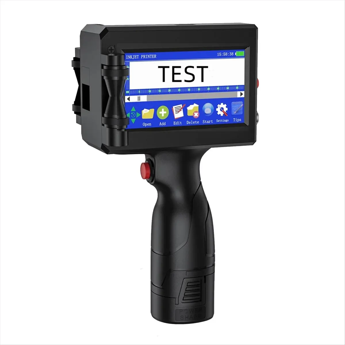 A73T Handheld Inkjet Printer, for QRCode Barcode Production Date Time Logo Batch Number Print on Metal Wood EU Plug