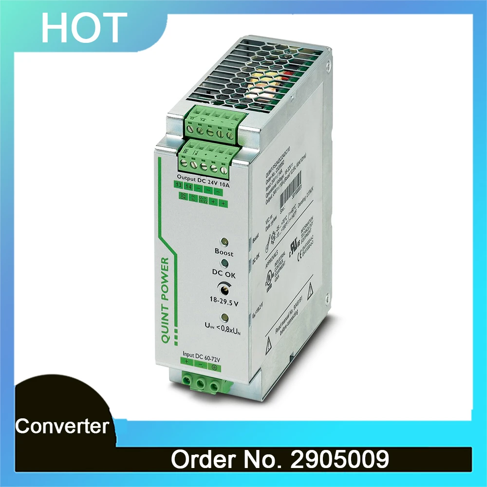 

High Quality 2905009 QUINT-PS/60-72DC/24DC/10 QUINT POWER DC/DC Converter 24VDC/10A Fast Ship