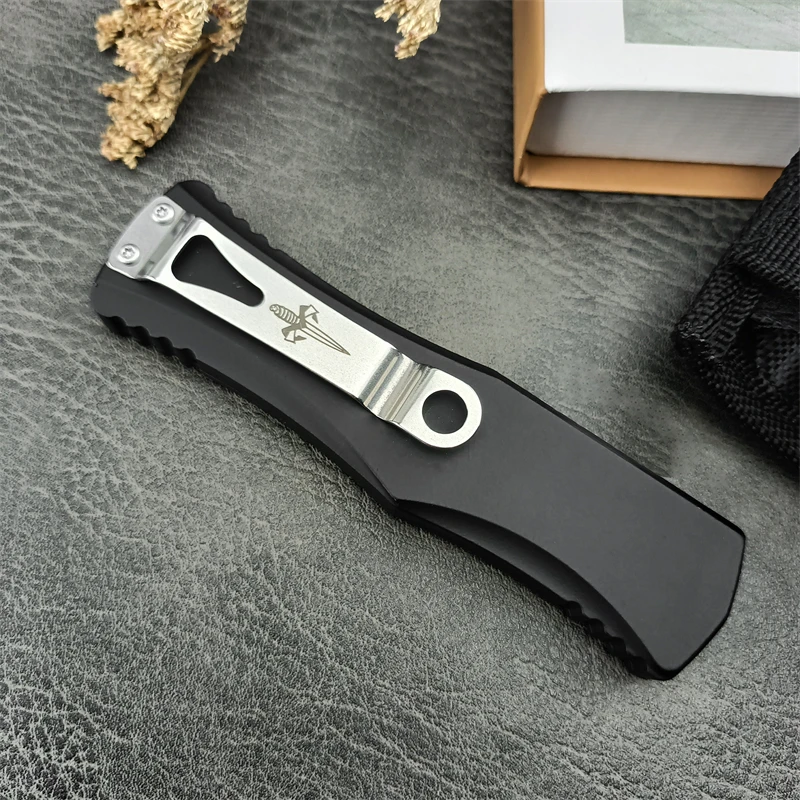 Survival rescue tool knife high hardness 440C blade camping hunting zinc alloy handle convenient folding knife with nylon cover