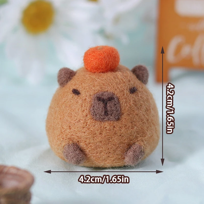 Handmade Poke Wool Felt Making Kit DIY Cute Capybara Doll Plush Toys