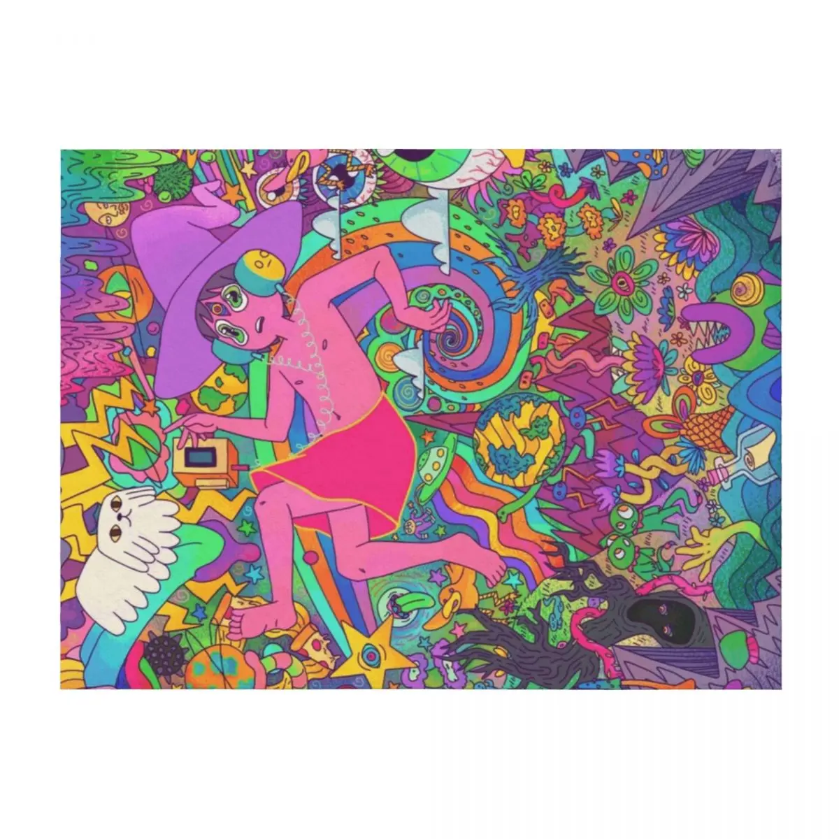 

The Midnight Gospel Trippy Throw Blanket Bed linens bed plaid For Decorative Sofa anime Blankets
