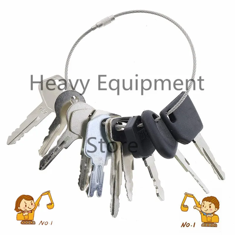 11 Keys Forklift Key Set for Yale For Cat Clark For Komatsu For Toyota For Doosan Nissan Hyster For JCB 12343 1A X7 787 p0p