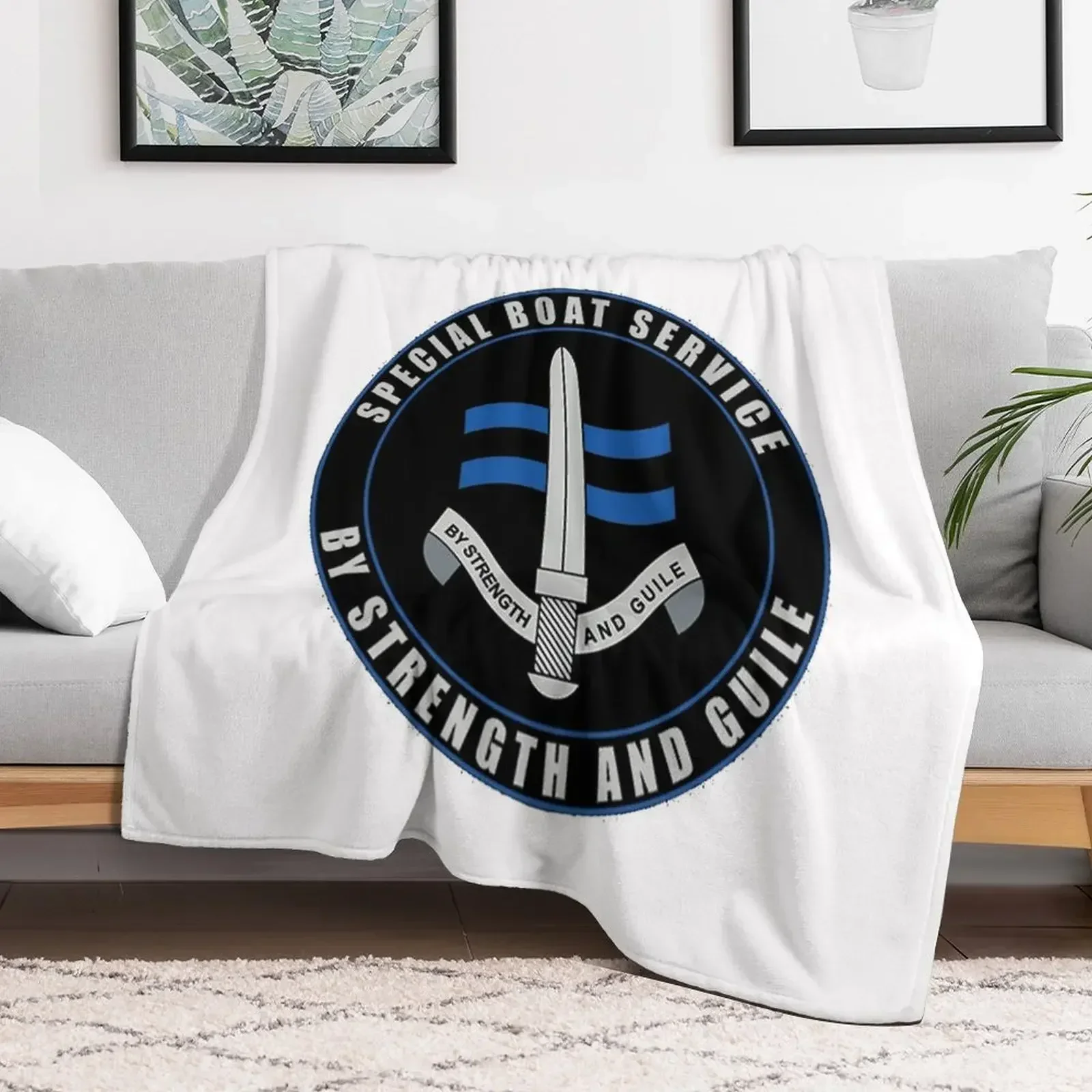 

Special Boat Service (SBS) Logo Throw Blanket Furry Quilt Blankets