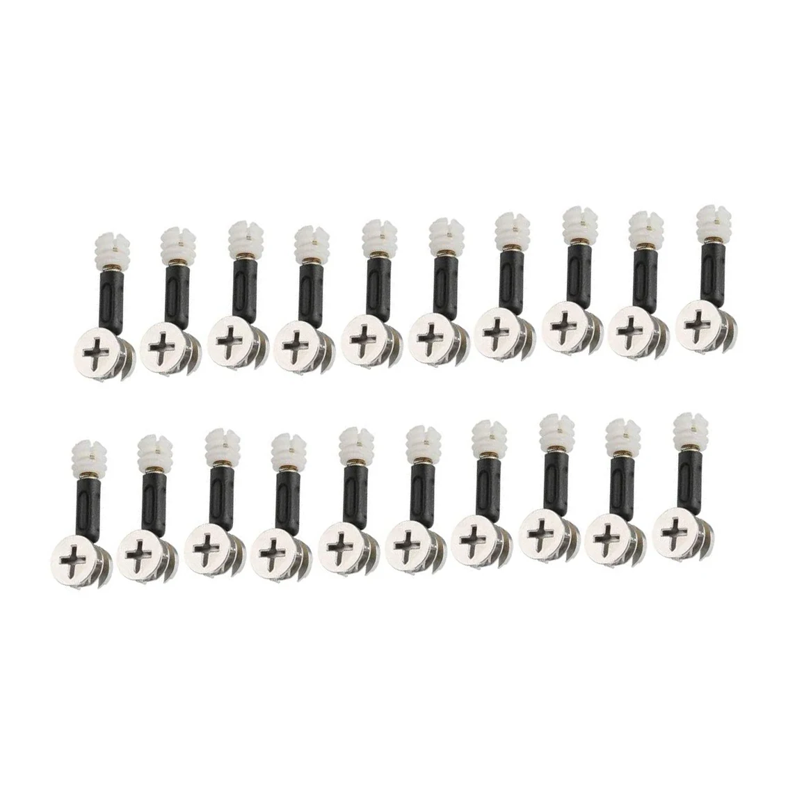 20x Furniture Side Connecting OD Eccentric Wheel Cam Fitting Dowel Pre-Inserted Nut