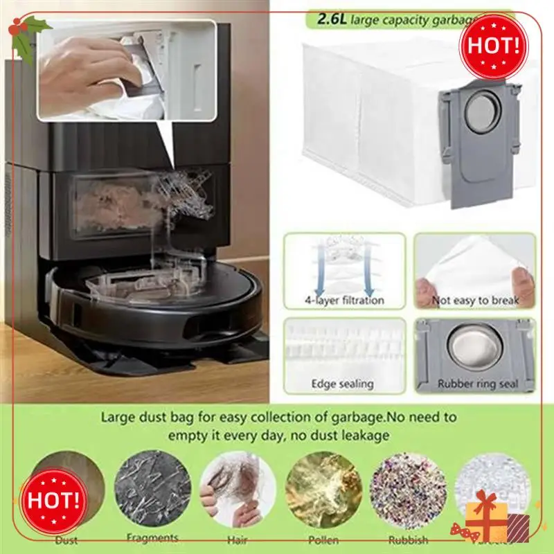 Запчасти для пылесоса ABLE для Roborock Q Revo Maxv/Q Revo S/Q Revo Pro, основная боковая щетка, мешок для пыли, фильтр Hepa, тряпки для швабры B