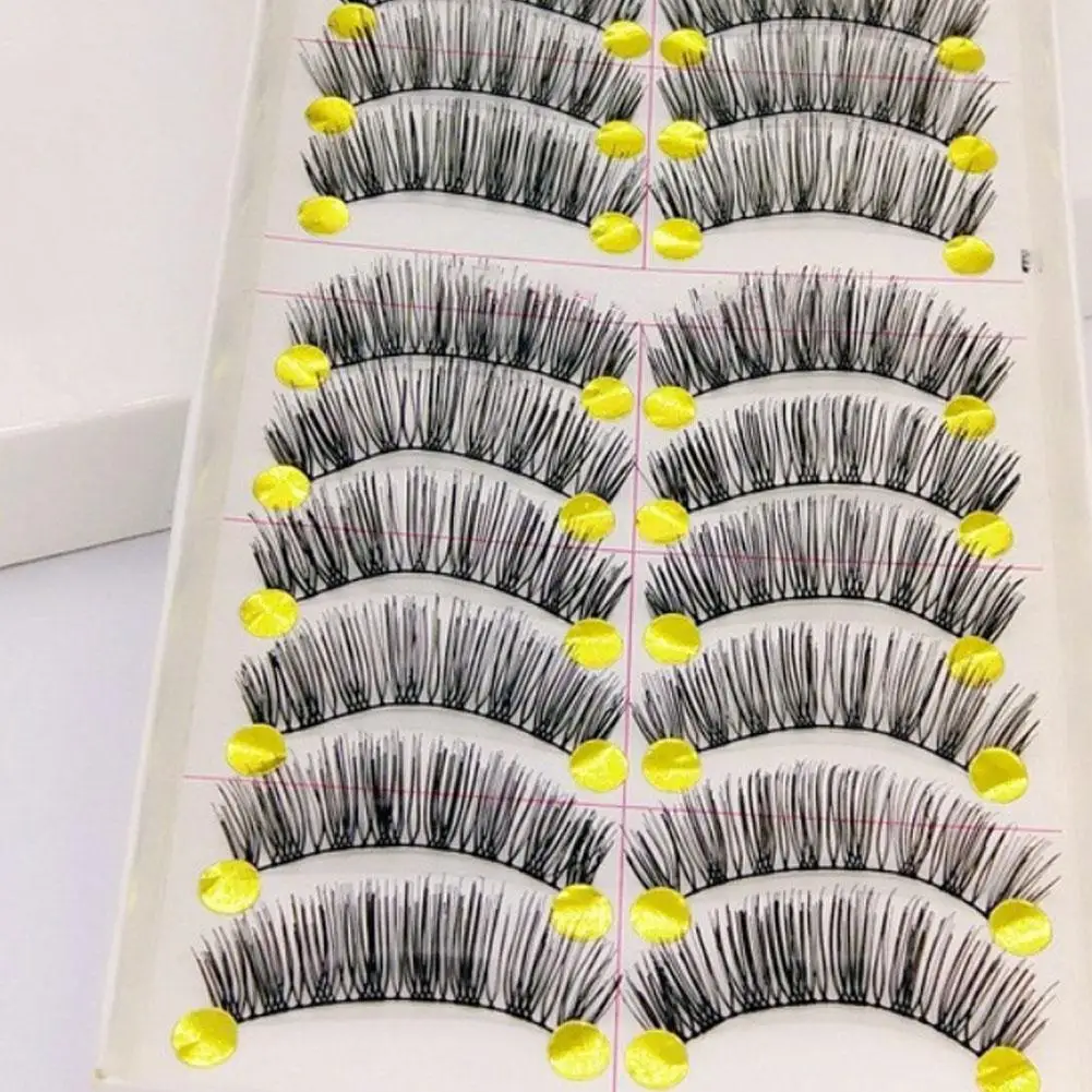 Ciglia naturali Ciglia finte soffici Aspetto naturale Ciglia finte visone sottili Ciglia finte corte Cat Eye Confezione da 10 paia