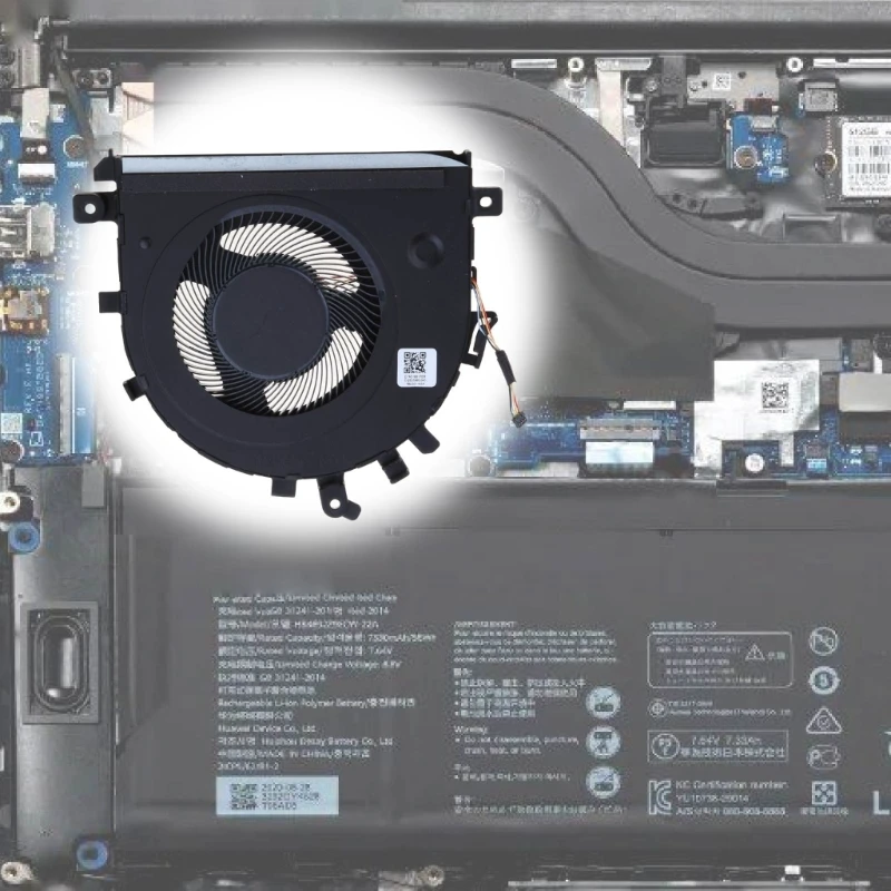 4Pin ノートブック CPU 冷却ファン CPU クーラー 社 MateBook D15 D 15 BoB-WAH9 用