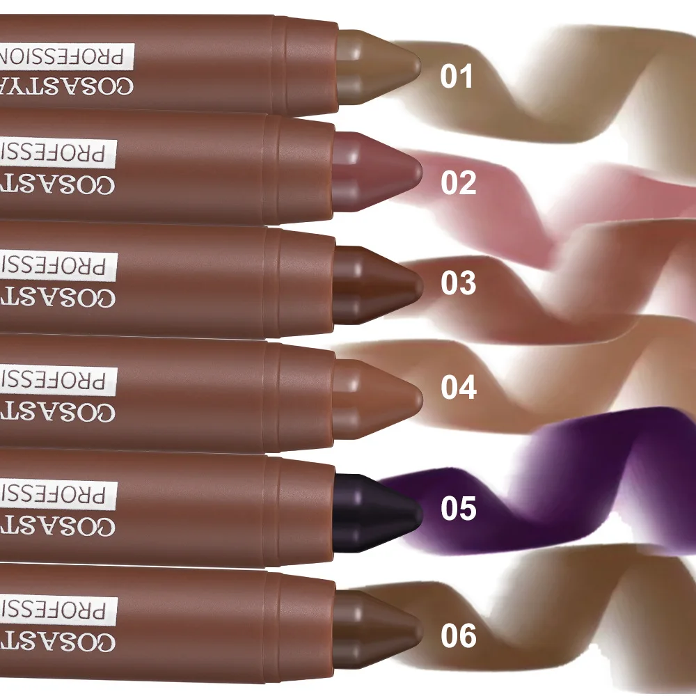 بني داكن الشفاه بطانة تلوين المخملية ماتي مدبب التدرج العنب قلم أحمر الشفاه مقاوم للماء غير لزجة الكنتوري ملء الشفاه ماكياج #4