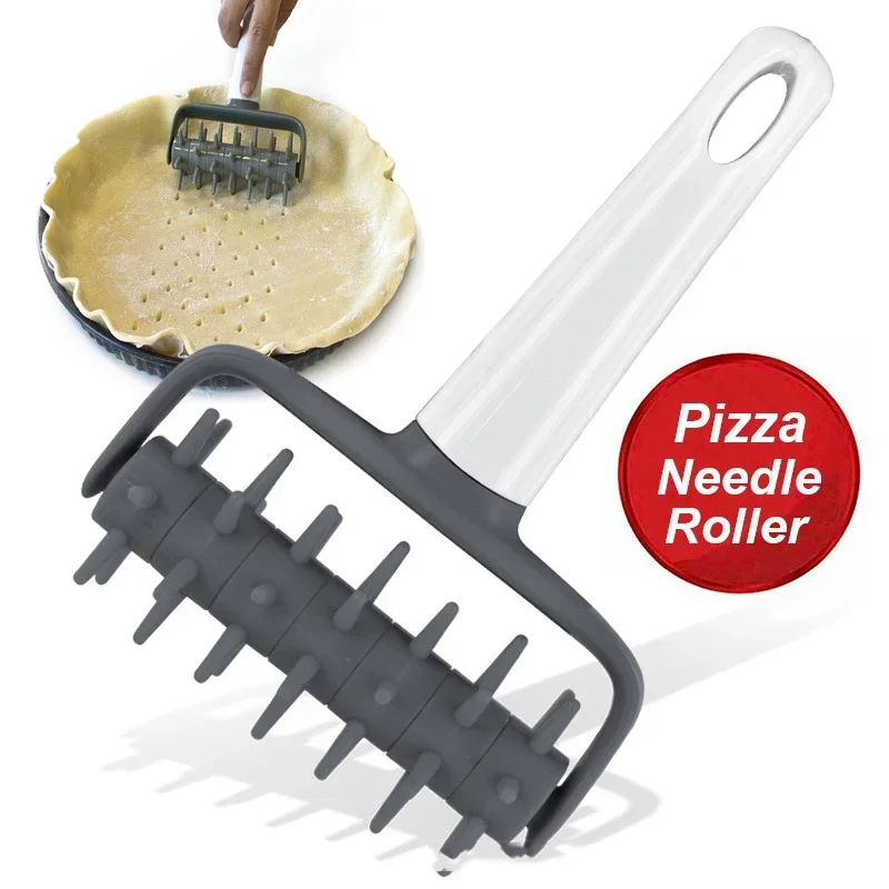 Home Pizza Cookies Dough Roller Pastry Pie Needle Wheels Bread Hole Punch Baking Tools Bakeware Kitchen Gadgets Pizza Acessorios