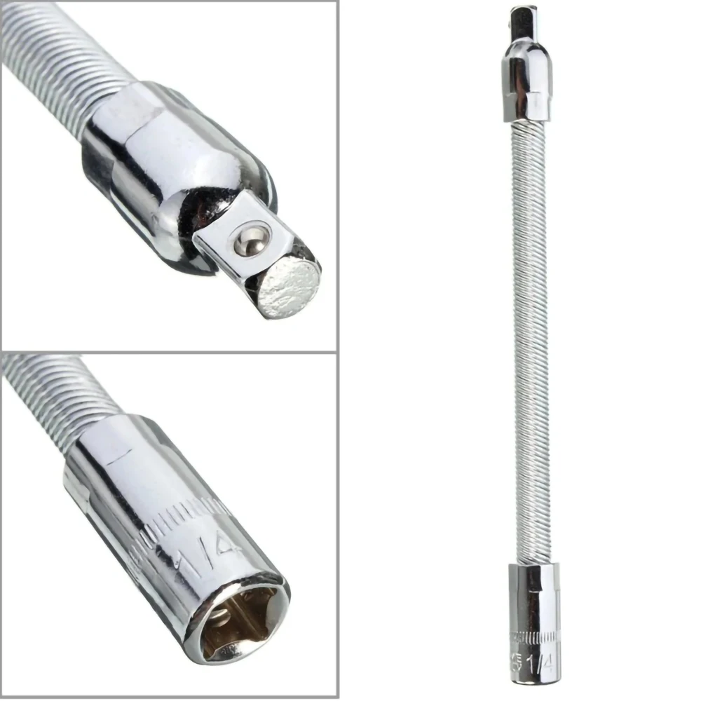 

1 шт., набор удлинительных стержней для электрического ключа, гибкий гибкий адаптер с приводом 1/4 дюйма для гаечного ключа с храповым механизмом