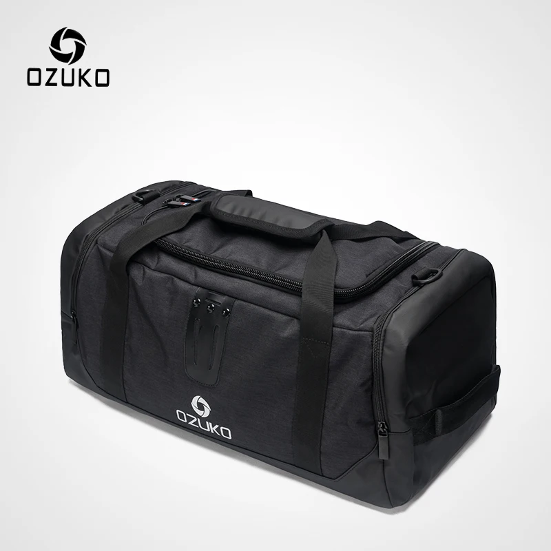 OZUKO-Mochila De Viaje impermeable para hombre, bolso de mano Oxford de gran capacidad para ocio, bolso de hombro a la moda, 21 unidades