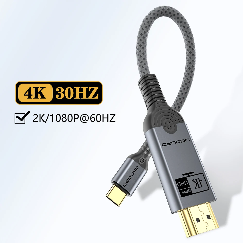 Ugourd Usb C Naar Hdmi 2.0 Compatibele Kabel 4K @ 60Hz Usb Type C Naar Hdmi1.4 Kabel Hdtv Converter 4k 30Hz Voor Macbook Ipad Pro Samsung