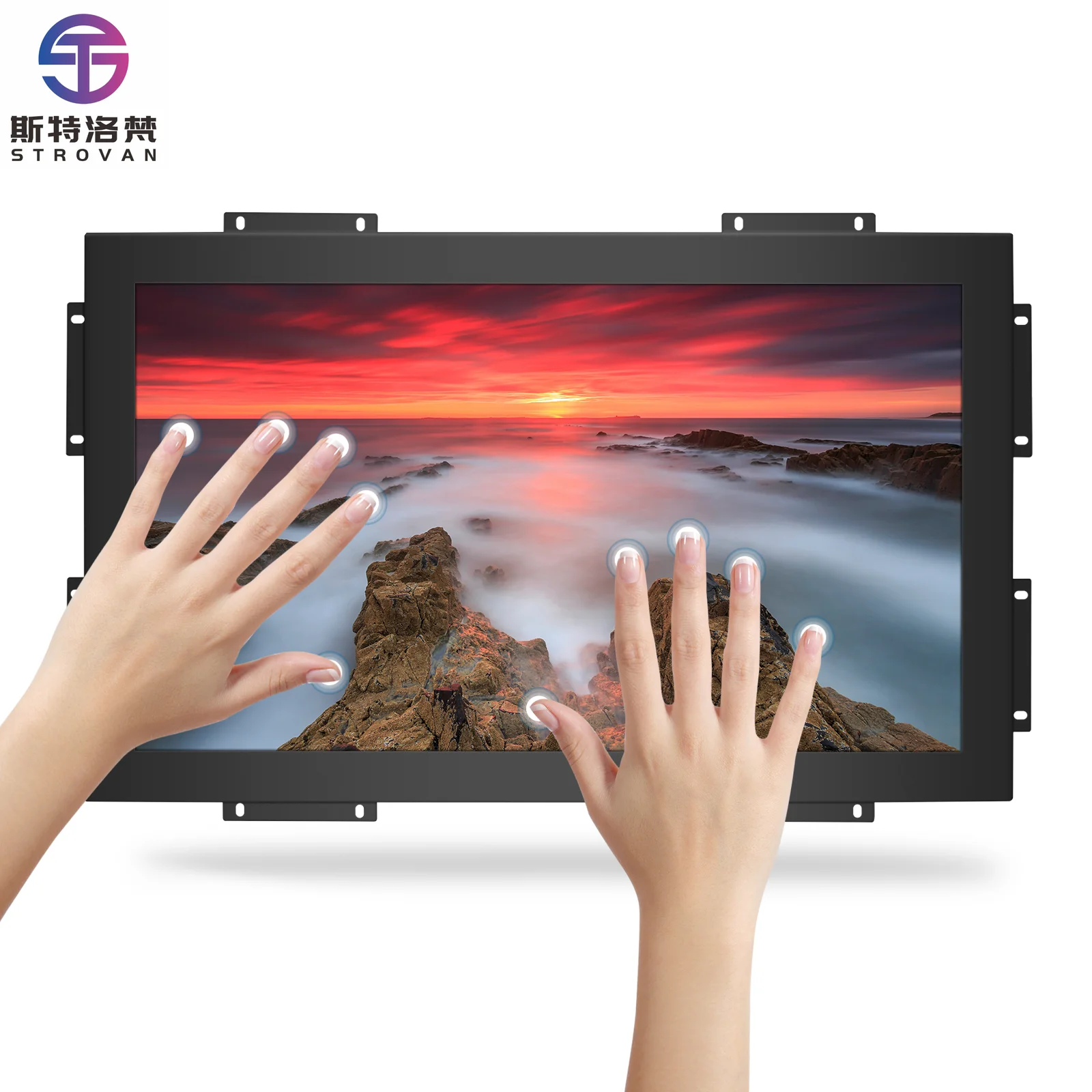 

10.1 13.3 19 Inch Capacitive Touch Waterproof Open , Embedded Industrial/medical Touch Led