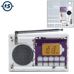 Elektroniczny zestaw zrób to sam FM MW SW Radio bezprzewodowe odbiornik moduł cyfrowy budzik zegar 87-108MHz stacja Auto Storage 4.75-21.85MHz