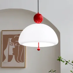Medieval French Pendant Light Living Dining Room Chandelier Cream Glass Bedroom Bar Hanging Lamp Fixtures