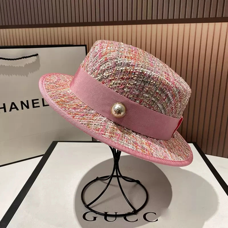 USPOP NEW Autumn Winter Women Hats Tweed Flat Fedoras