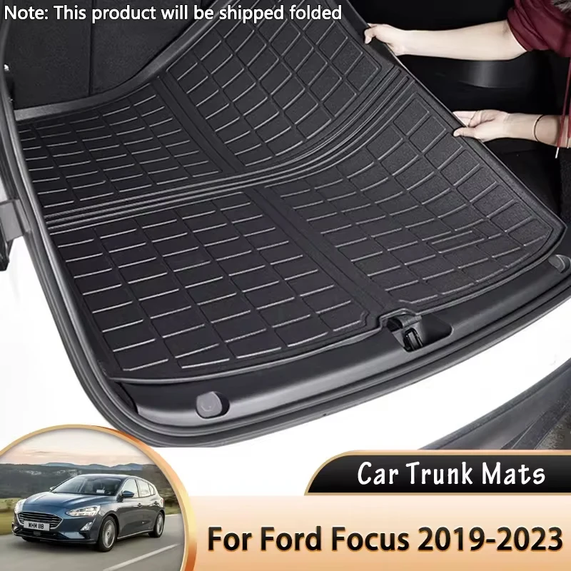 for Ford Focus MK4 2019 2020 2021 2022 2023 EVA Car Rear Trunk Mat Waterproof Protective Liner Trunk Tray Floor Mats Accessories