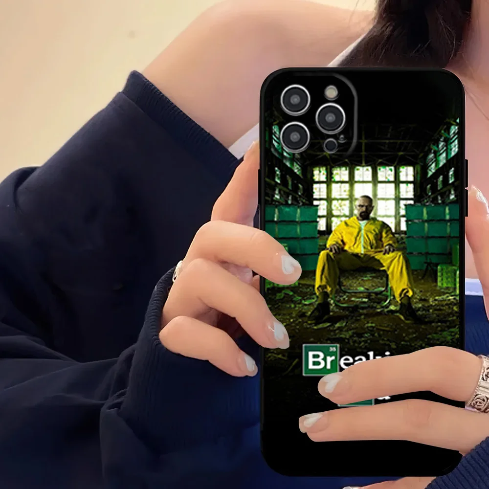 Movie TV Series Breaking Bad Phone Case For iPhone 16 11 12 13 14 15 Pro Max Plus Black Soft Shell