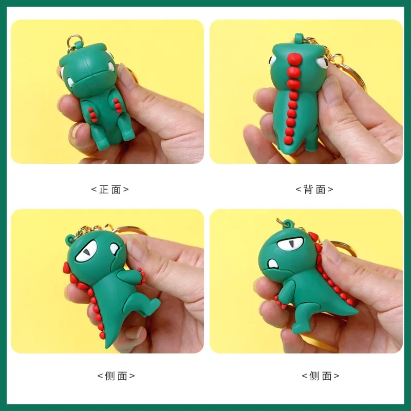 2025 minso silicone soft rubber little dinosaur cartoon animal figurine keychain pendant creative
