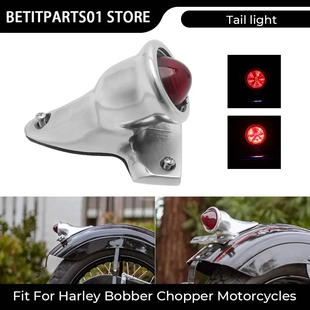 

Motorcycle Accessories 12V LED Tail Light with Bracket Aluminum Fit For Harley Bobber Choppers Universal mount motorcycle Custom