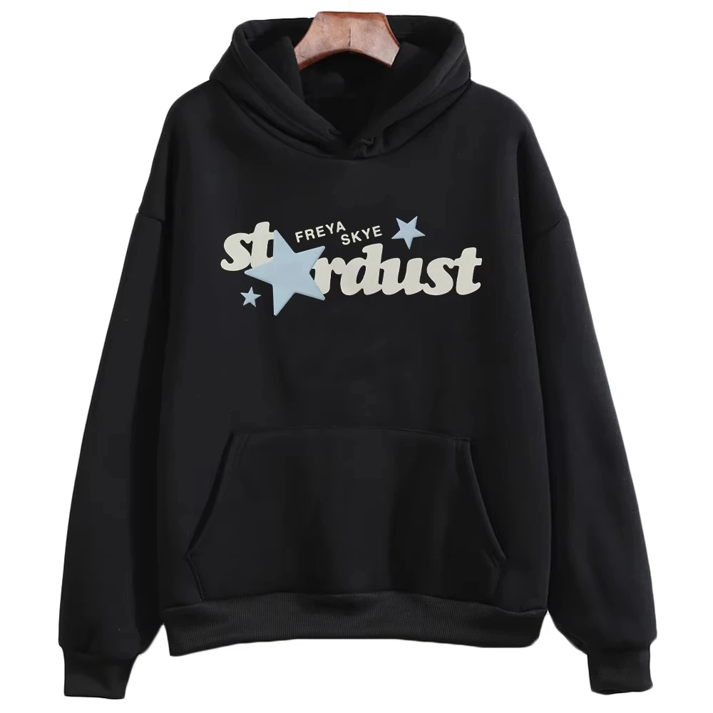 Freya Skye Stardust Same Style Graphic Print Hoodie Men Women Long Sleeve Sweatshirt Autumn Winter Fashion Oversized Pullover