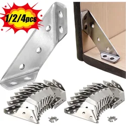 1/2/4PCS Universal Furniture Corner Connector Stainless Steel Small Universal Corner Code Fastener Triangular Support Furniture