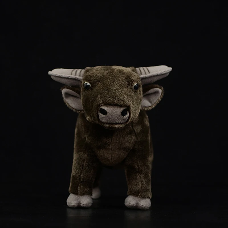 Original Ranch Bubalus Bubalis Animal Soft Cute Simulation Water Buffalo Lifelike Plush Toys Cattle Doll For Kids Halloween Gift