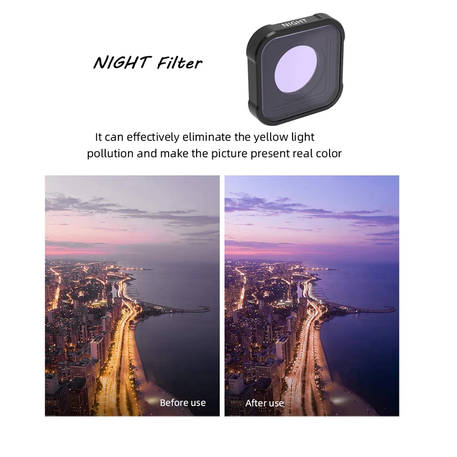 Mini videocámara para accesorios Gopro, polarizador, filtro de lente UV para buceo subacuático para GoPro hero 9