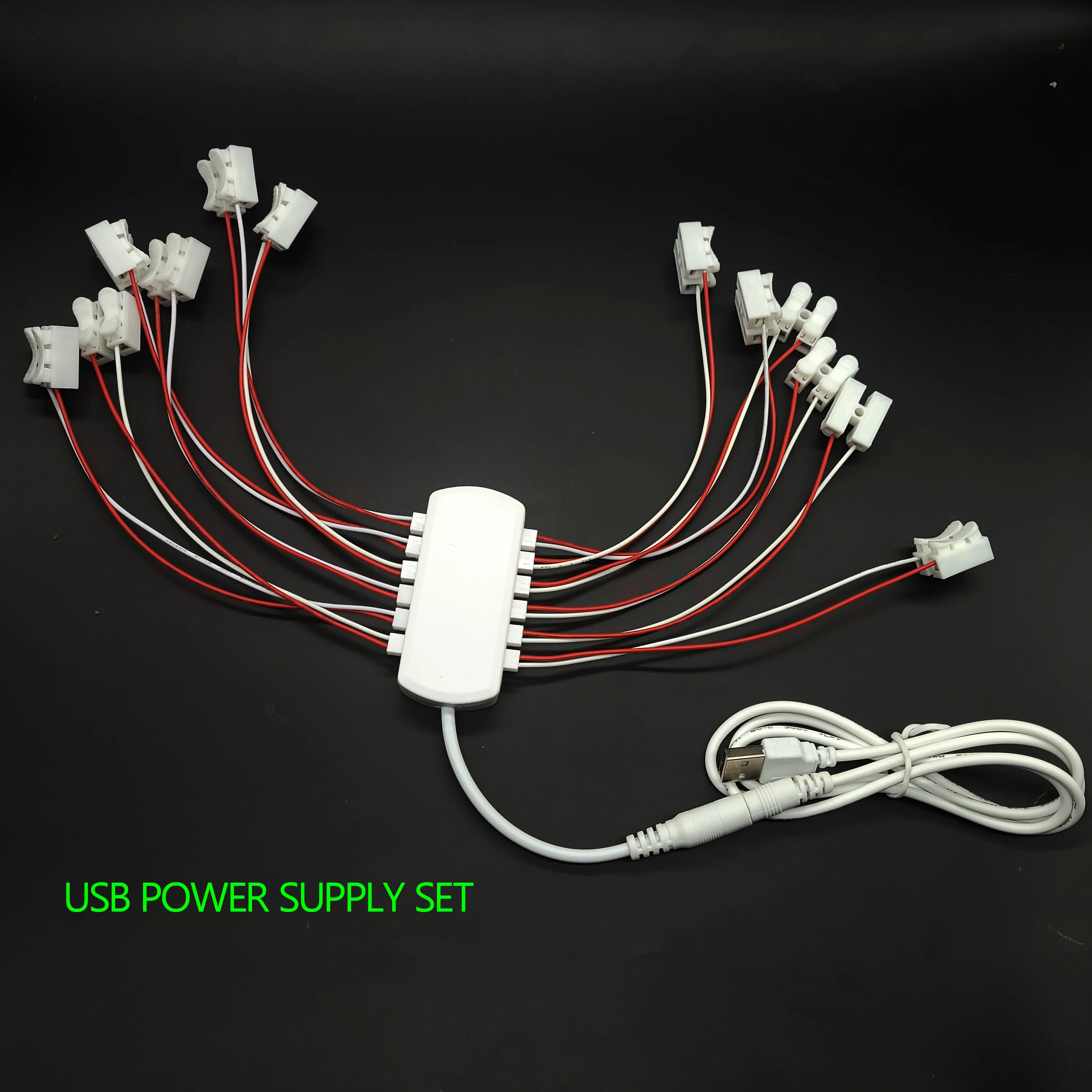 Adaptador de fuente de alimentación de 3V/12V CA/CC con 12 puertos, enchufe USB, salida de energía portátil para lámpara de modelo/ferrocarril/Diseño de tren