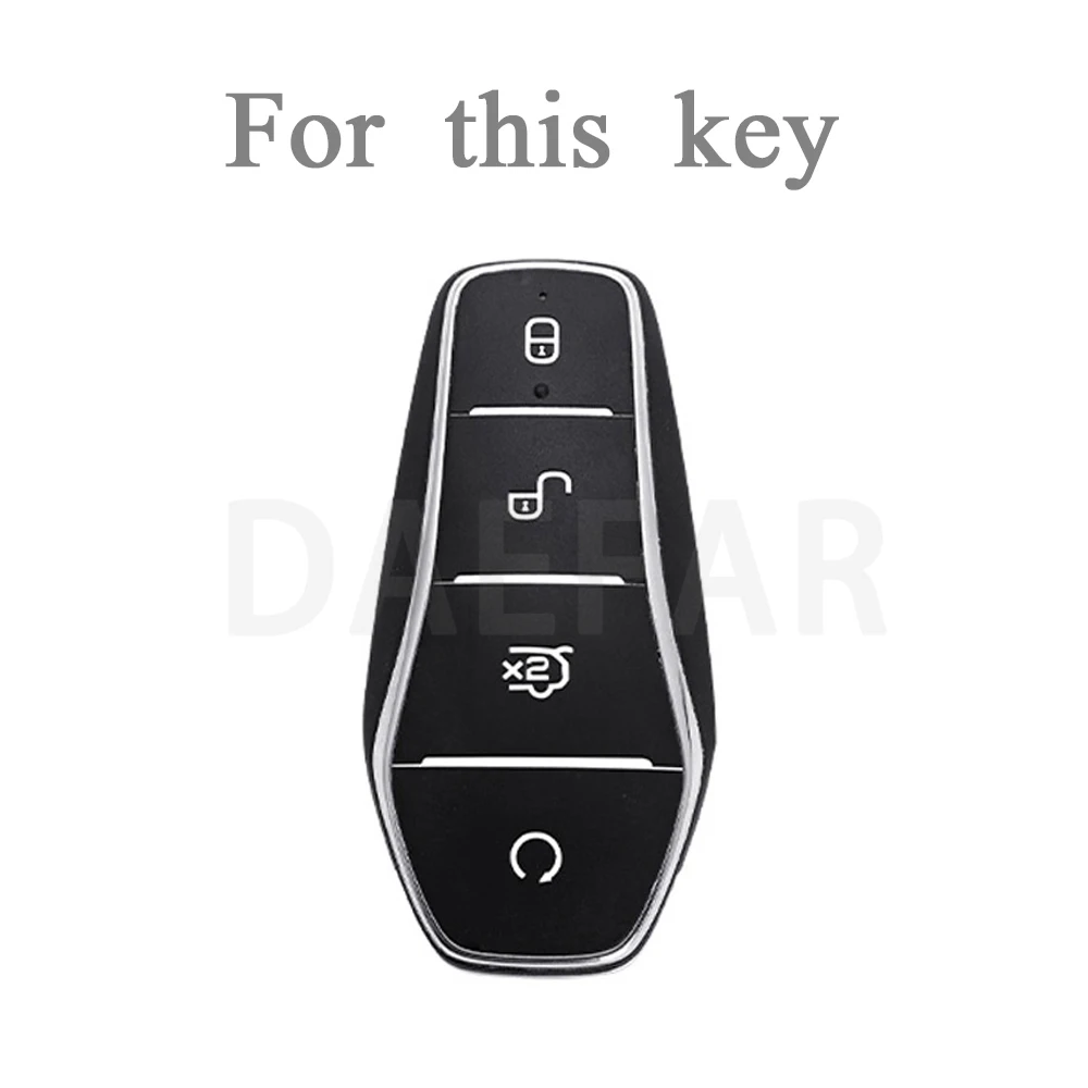 Para BYD Atto 3 Han EV Dolphin 4 botones Control remoto funda protectora TPU funda para llave de coche accesorios para automóviles