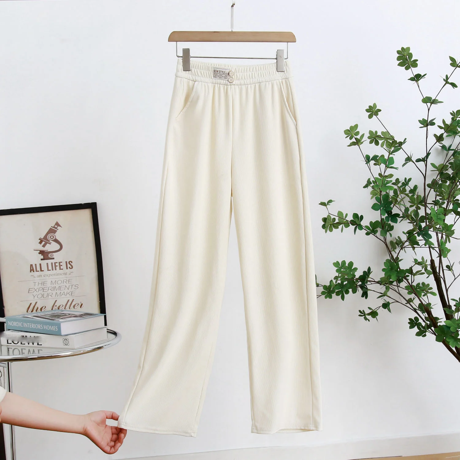 Women's Wide Leg Pants High Waisted Casual Loose Straight Draping Feel Trouser