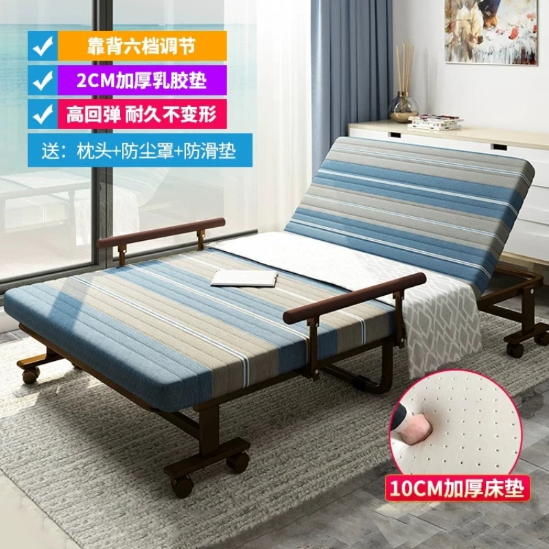 yjq free installation latex folding bed office single nap bed household double bed escort simple