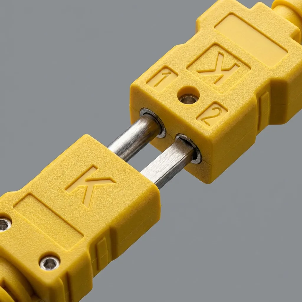 Mini Type K Thermocouple Connector Kit 200 ° C High Temperature Male Female Industrial Grade