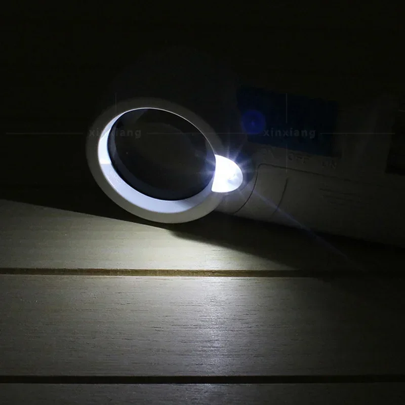 光学ガラス懐中電灯拡大鏡 LED ライトはんだクランプ電話画面拡大鏡補助手はんだ付けルーペ