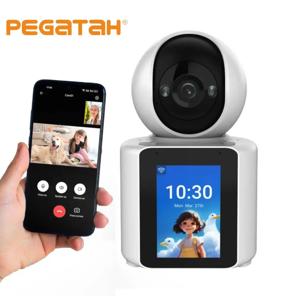 

2.8 inch Screen Two Way Video Camera, 1080P Video Calling Camera for Indoor Home Nanny/Dog/Pet/Baby Security Monitor App IM CAM
