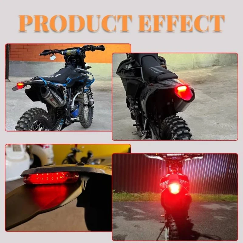 1Pcs Motorcycle Rear Mudguard License Plate Holder with LED Taillight Low Power Consumption for Efficient Riding