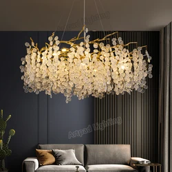 I grandi lampadari di cristalli hanno condotto il lampadario a soffitto di cristallo di lusso per l'illuminazione creativa dell'interno del salone