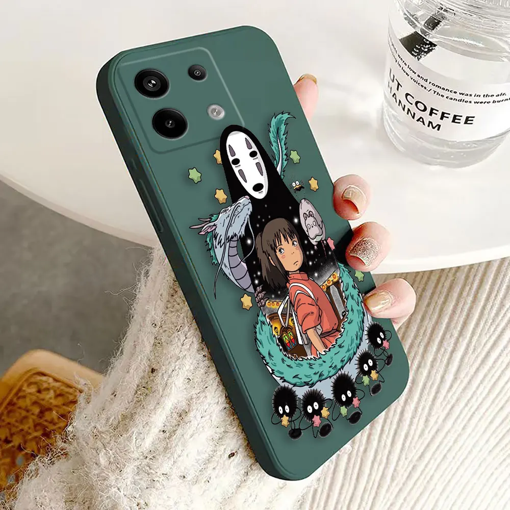 Чехол для телефона с изображением аниме S-Spirited Away T-Totoro на заказ для Xiaomi Redmi ПРИМЕЧАНИЕ 14 13 12 12S 11 11T 11S 10 10T 10S 10X 9 8 7