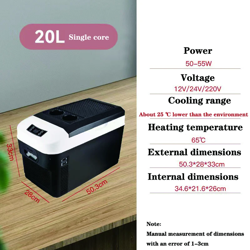 15L/20L Digital Display Car And Home Mini Refrigerator 12V 24V 220V Outdoor Portable Picnic Cooling Warming Fridge Refrigerator